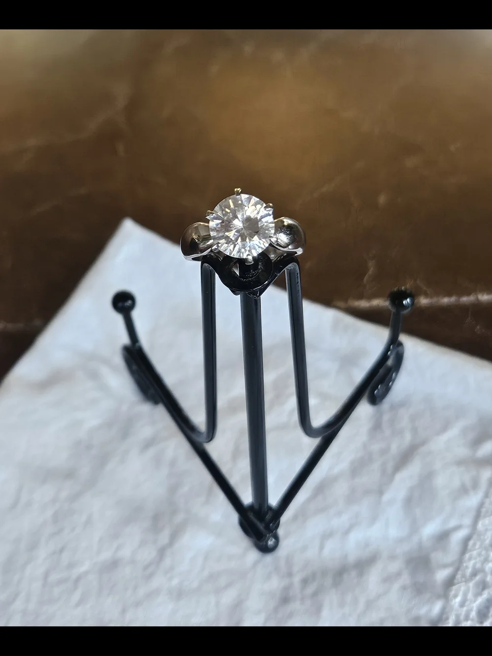 Classic Silver Solitaire Ring with Clear Stone. Stunner!!!!